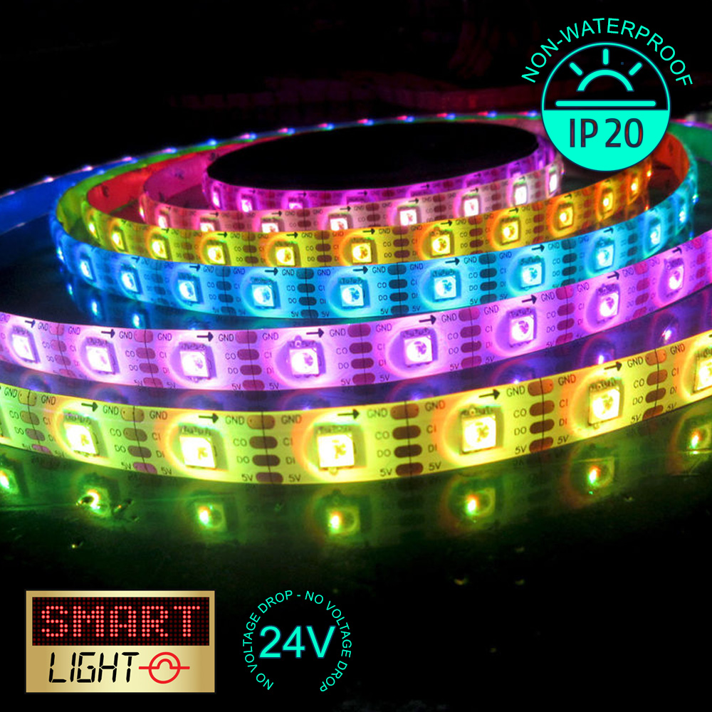24V RGB LED 1M-20M Strip Light Tape XMAS Cabinet Kitchen Ceiling WATERPROOF 5050 - Picture 8 of 25