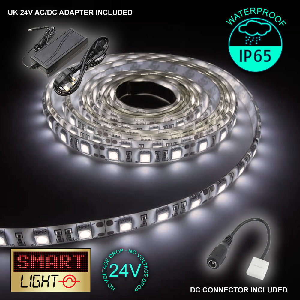 24V 10M 600 LED Strip Light Tape XMAS Cabinet Kitchen Ceiling Flexible SMD 5050 - Picture 11 of 57