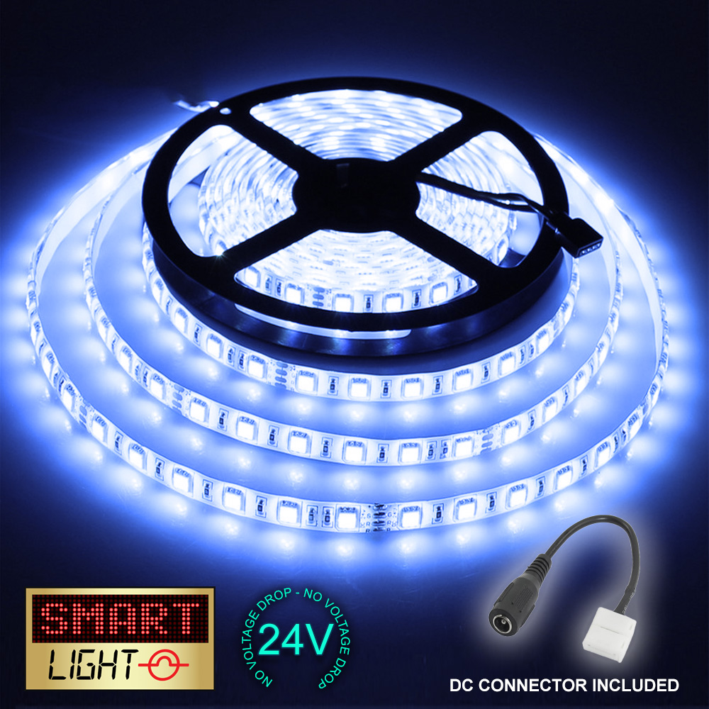 24V 1M 60 LED Strip Light Tape XMAS Cabinet Kitchen Ceiling WATERPROOF SMD 5050 - Picture 17 of 40