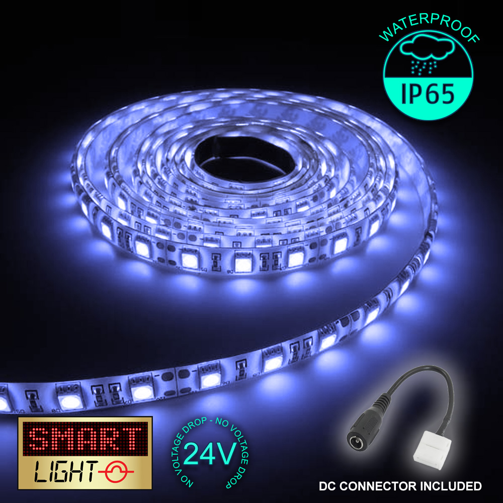24V 1M 60 LED Strip Light Tape XMAS Cabinet Kitchen Ceiling WATERPROOF SMD 5050 - Picture 18 of 40