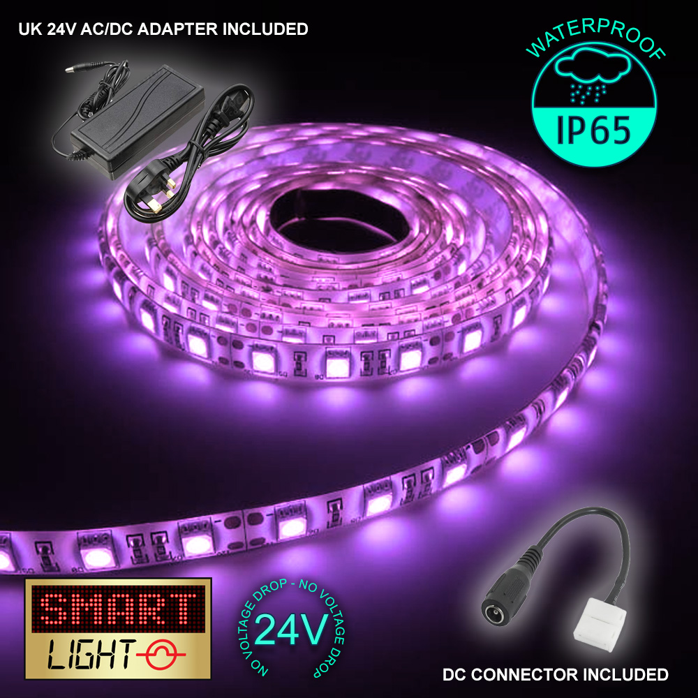 24V 5M 300 LED Strip Light Tape XMAS Cabinet Kitchen Ceiling WATERPROOF SMD 5050 - Picture 37 of 64
