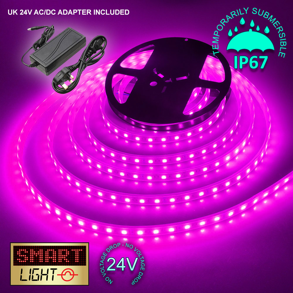 24V 10M 600 LED Strip Light Tape XMAS Cabinet Kitchen Ceiling Flexible SMD 5050 - Picture 38 of 57