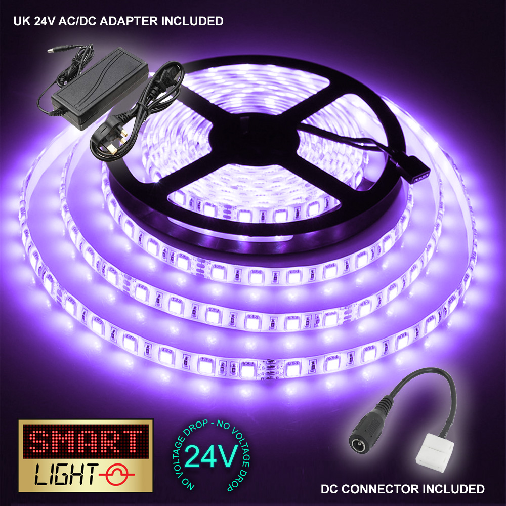 24V 10M 600 LED Strip Light Tape XMAS Cabinet Kitchen Ceiling Flexible SMD 5050 - Picture 40 of 57