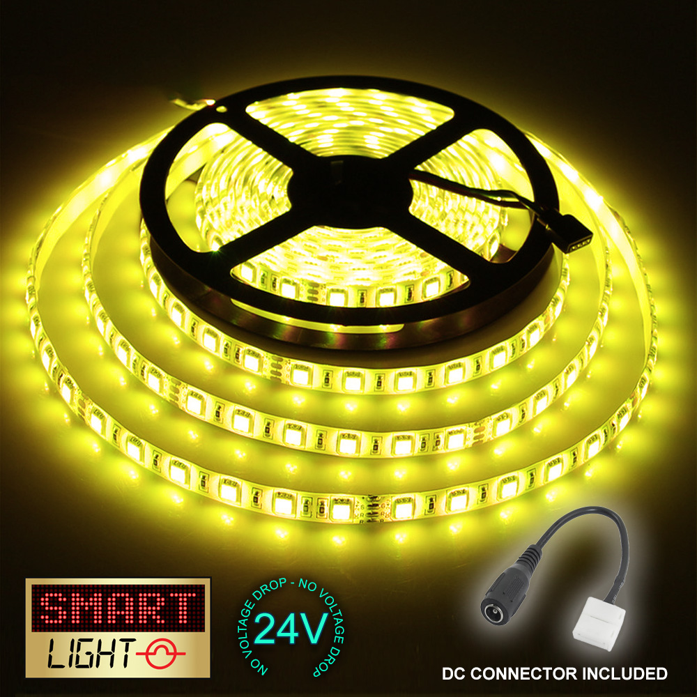 24V 1M 60 LED Strip Light Tape XMAS Cabinet Kitchen Ceiling WATERPROOF SMD 5050 - Picture 12 of 40