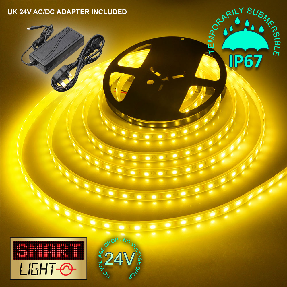 24V 10M 600 LED Strip Light Tape XMAS Cabinet Kitchen Ceiling Flexible SMD 5050 - Picture 22 of 57