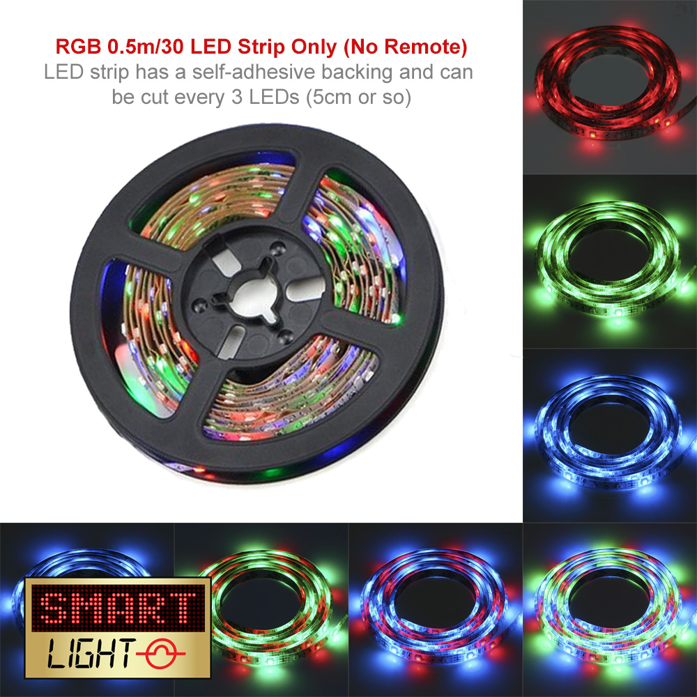 USB Powered 5V RGB LED Strip Light Backlight for LCD TV PC Computer Case Monitor - Picture 40 of 40