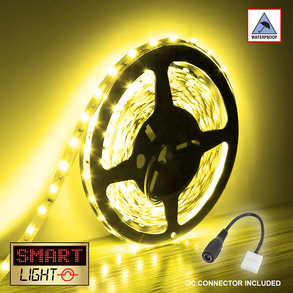 YELLOW 5M-10M LED Light Strip Tape XMAS Cabinet Kitchen Lighting WATERPROOF 12V - Picture 8 of 11
