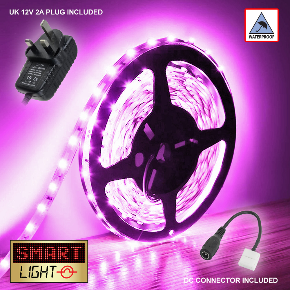 ROSA 5M-10M Tira de Luz LED Cinta Navidad Gabinete Cocina Iluminación IMPERMEABLE 12V - Imagen 10 de 12