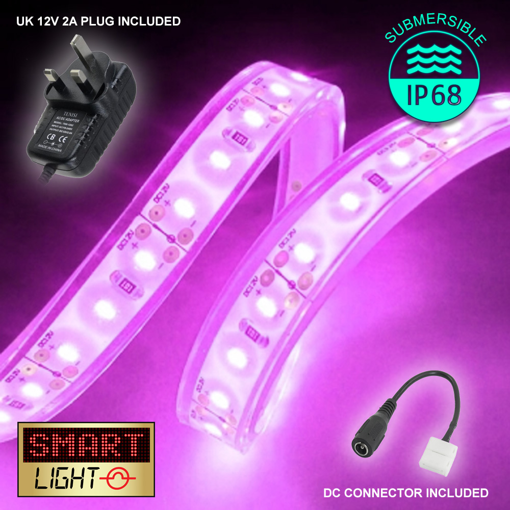 ROSA 5M-10M Tira de Luz LED Cinta Navidad Gabinete Cocina Iluminación IMPERMEABLE 12V - Imagen 12 de 12
