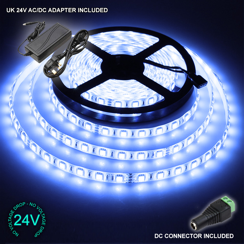 24V 5M 300 LED Strip Light Tape XMAS Cabinet Kitchen Ceiling WATERPROOF SMD 5050 - Picture 31 of 64