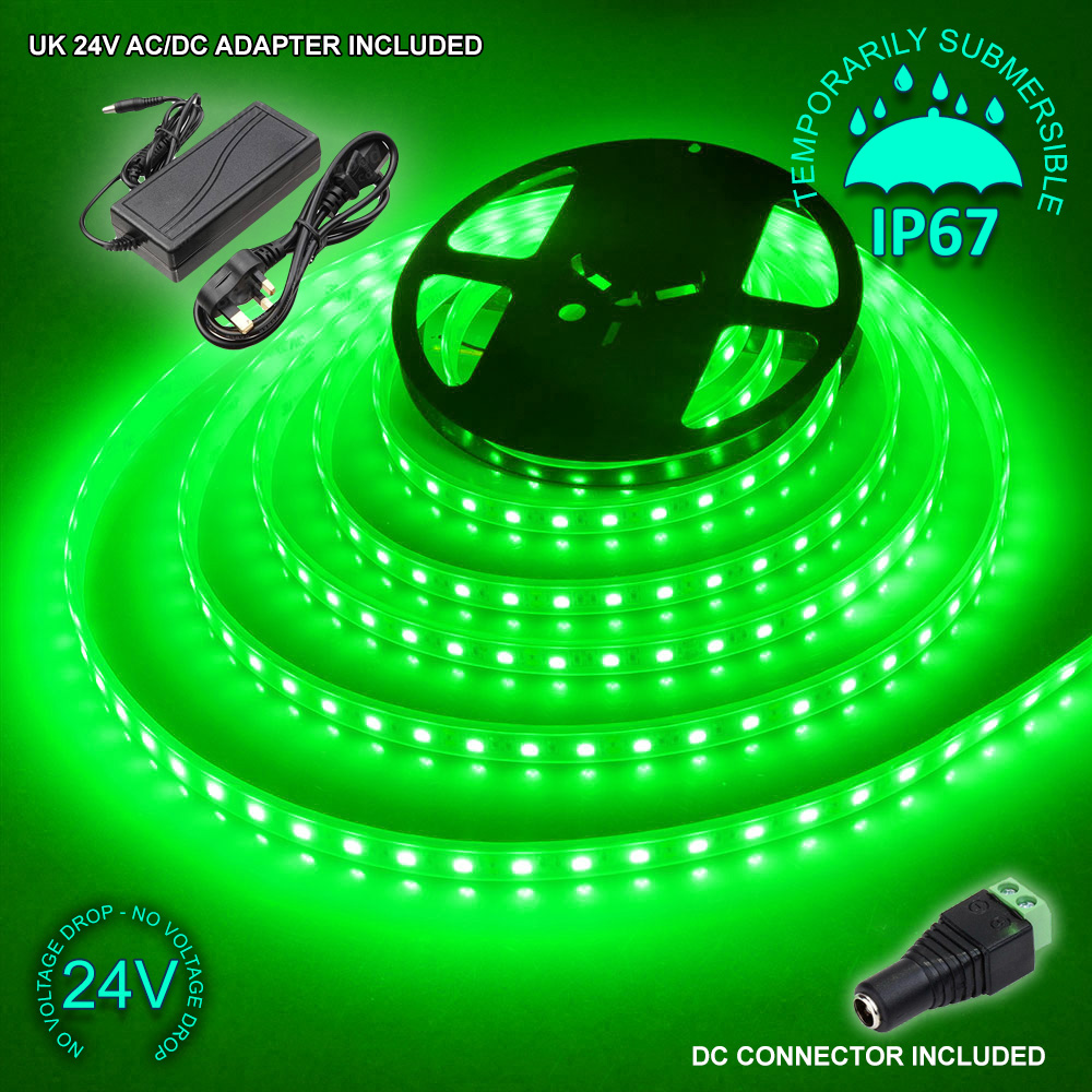 24V 10M 600 LED Strip Light Tape XMAS Cabinet Kitchen Ceiling Flexible SMD 5050 - Picture 30 of 57