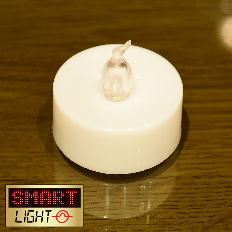 SmartLight WHITE Flameless LED Tea Light Candles Battery Tealights - Picture 7 of 10