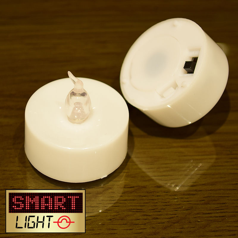 SmartLight WHITE Flameless LED Tea Light Candles Battery Tealights - Picture 9 of 10