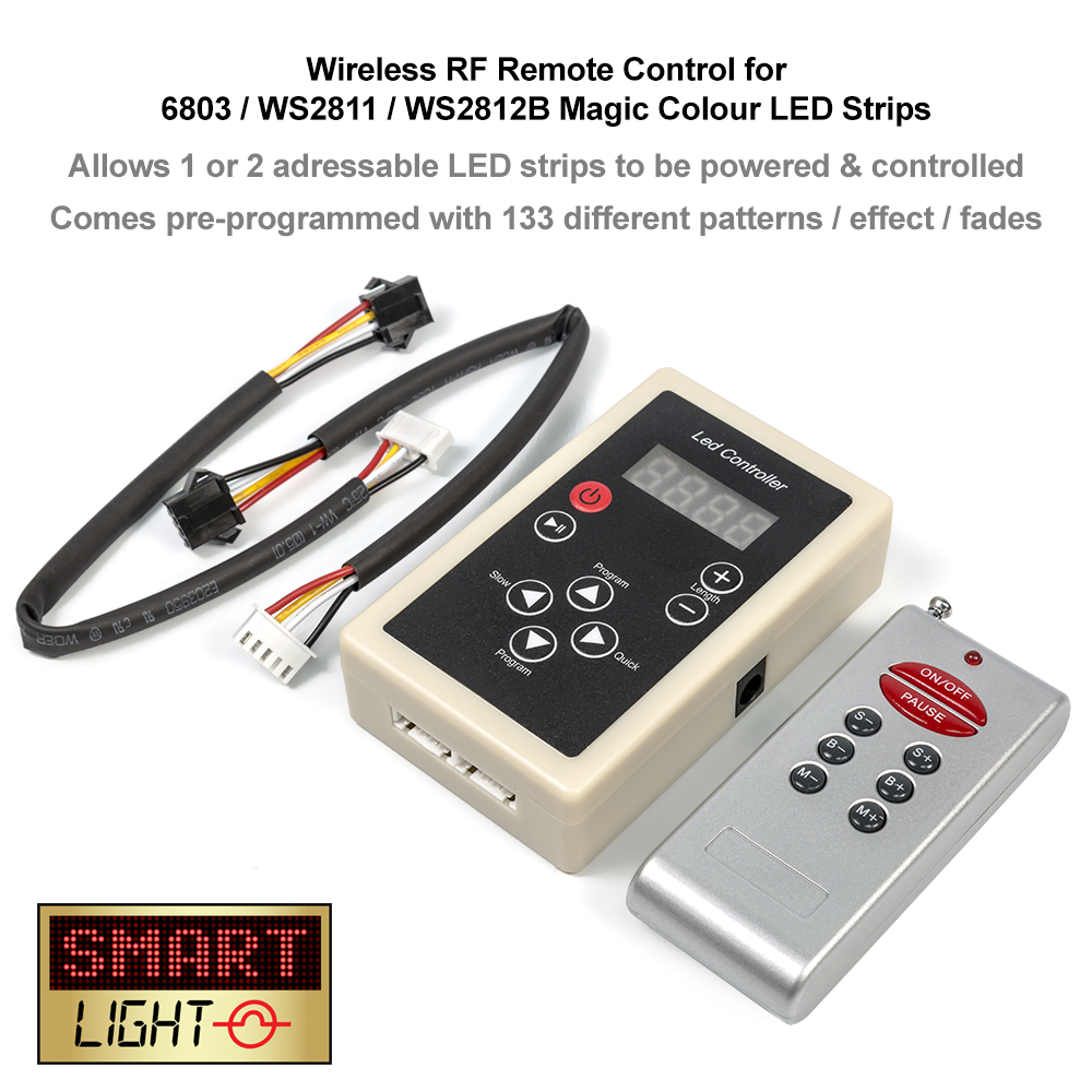 Officer Jeg vil være stærk livstid 5M Addressable RGB 5050 Magic Dream Color 6803 IC Chip RGB LED Strip 133  Effects | eBay