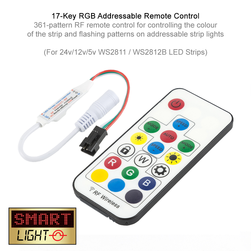 Replacement IR/RF/WiFi Remote Controls for LED Strips 5V 12V 24V USB 2835 5050 … - Picture 2 of 14