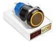 10 x SmartSwitch HALO LED Black Momentary 19mm (16mm hole) 12V/3A Illuminated Round Switch - ORANGE