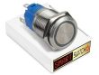 20 x SmartSwitch HALO LED Chrome Latching 19mm (16mm hole) 12V/3A Illuminated Round Switch - WHITE