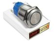 19mm Stainless Steel ANGEL EYE HALO Latching LED Switch 12V/3A (16mm Hole) - BLUE