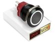 25mm 2NO2NC Black Aluminium ANGEL EYE HALO Momentary LED Switch 12V/3A (22mm Hole) - WHITE