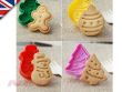 4 x Novelty Christmas Cookie Cutters/Plungers-Xmas Tree/Snowman/Gingerbread Man