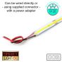 12V/1M COOL WHITE COB Continuous LED Strip Tape IP20/300 LED (Strip Only)