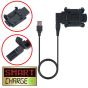SmartCharge 1M USB Charging/Data Cable/Clip For Garmin Fenix 3 Sapphire inc HR