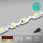 12V/5M S-Shape SMD 2835 IP20 Non-Waterproof Strip 300 LED - COOL WHITE