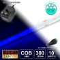 12V/1M BLUE COB Continuous LED Strip Tape IP20/300 LED with 12V AC Adaptor
