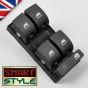 SmartStyle Black Window Switch for SEAT (Replace: 8E0 959 851 D )