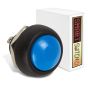 1 x SmartSwitch SPST 12mm Round Momentary Plastic Button - BLUE