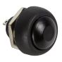 1 x SmartSwitch SPST 12mm Round Momentary Plastic Button - BLACK