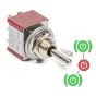 SmartSwitch Mini 12mm 6-Pin 3A DPDT (ON) - OFF - (ON) Momentary Metal Toggle Switch