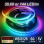 1M-5M WS2812B Addressable RGB LED Pixel Strip *5V*30/60/144 LED/m*FAST SHIPPING*
