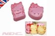 2 x Novelty Pink Hello Kitty Cartoon Cookie Cutter Cake Biscuit Decorating