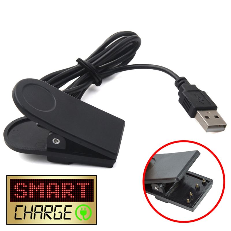 SmartCharge 1M USB Charging/Data Cable/Clip For Garmin Forerunner 110