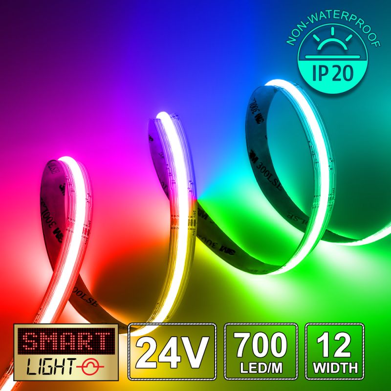24V/1m RGBCTA (3-6000k) COB LED Strip (700 LED / 19.8w / 2-2500mcd per meter)