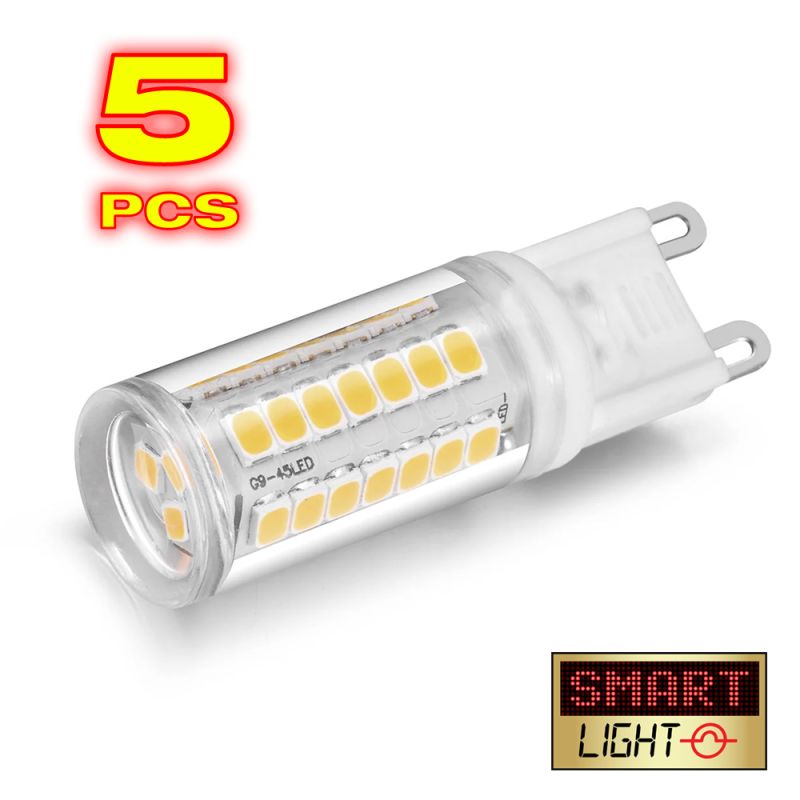 5 x G9 LED Bulb 5W / Cool White