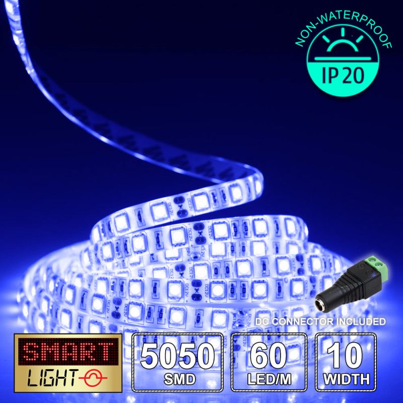 12V/5M SMD 5050 IP20 Non-Waterproof Strip 300 LED - BLUE