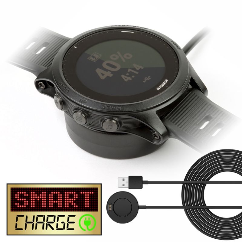 SmartCharge USB Flat Desktop Charger with 1M Data Cable For Garmin Fenix 5 / 5 Plus