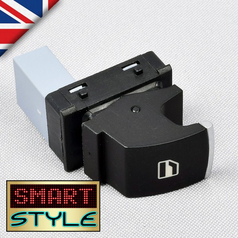 SmartStyle Black/Chrome Window Switch for Volkswagen (Replace: 5K0 959 855)