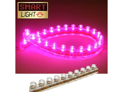 12V/0.24M Flexible Silicon IP68 Submersible Strip 24 LED - PINK