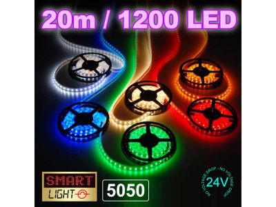24V/20M SMD5050 IP67 LED Strip Amazon Variation - Colour/Adaptor