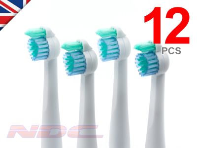 12 x Replacement Toothbrush Heads for Philips Sonicare SensiFlex HX2014 / HX2012