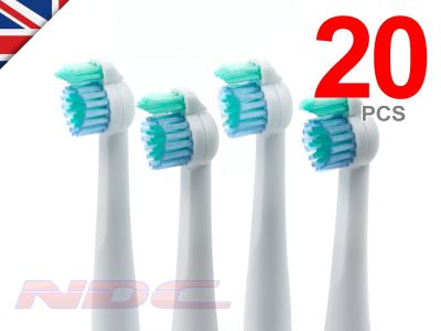 20 x Replacement Toothbrush Heads for Philips Sonicare SensiFlex HX2014 / HX2012