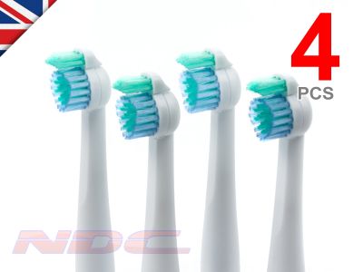 4 x Replacement Toothbrush Heads for Philips Sonicare SensiFlex HX2014 / HX2012