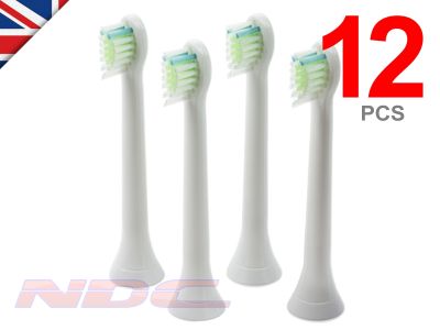 12 x COMPACT / MINI Toothbrush Heads for Philips Sonicare DiamondClean HX6074 W2