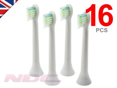 16 x COMPACT / MINI Toothbrush Heads for Philips Sonicare DiamondClean HX6074 W2