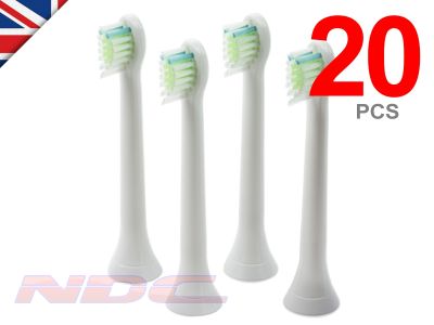 20 x COMPACT / MINI Toothbrush Heads for Philips Sonicare DiamondClean HX6074 W2