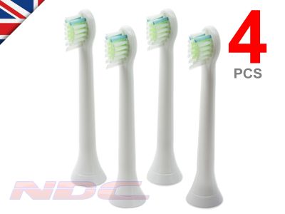 4 x COMPACT / MINI Toothbrush Heads for Philips Sonicare DiamondClean HX6074 W2