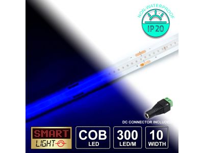 12V/5M BLUE COB Continuous LED Strip Tape IP20/1500 LED (Strip Only)